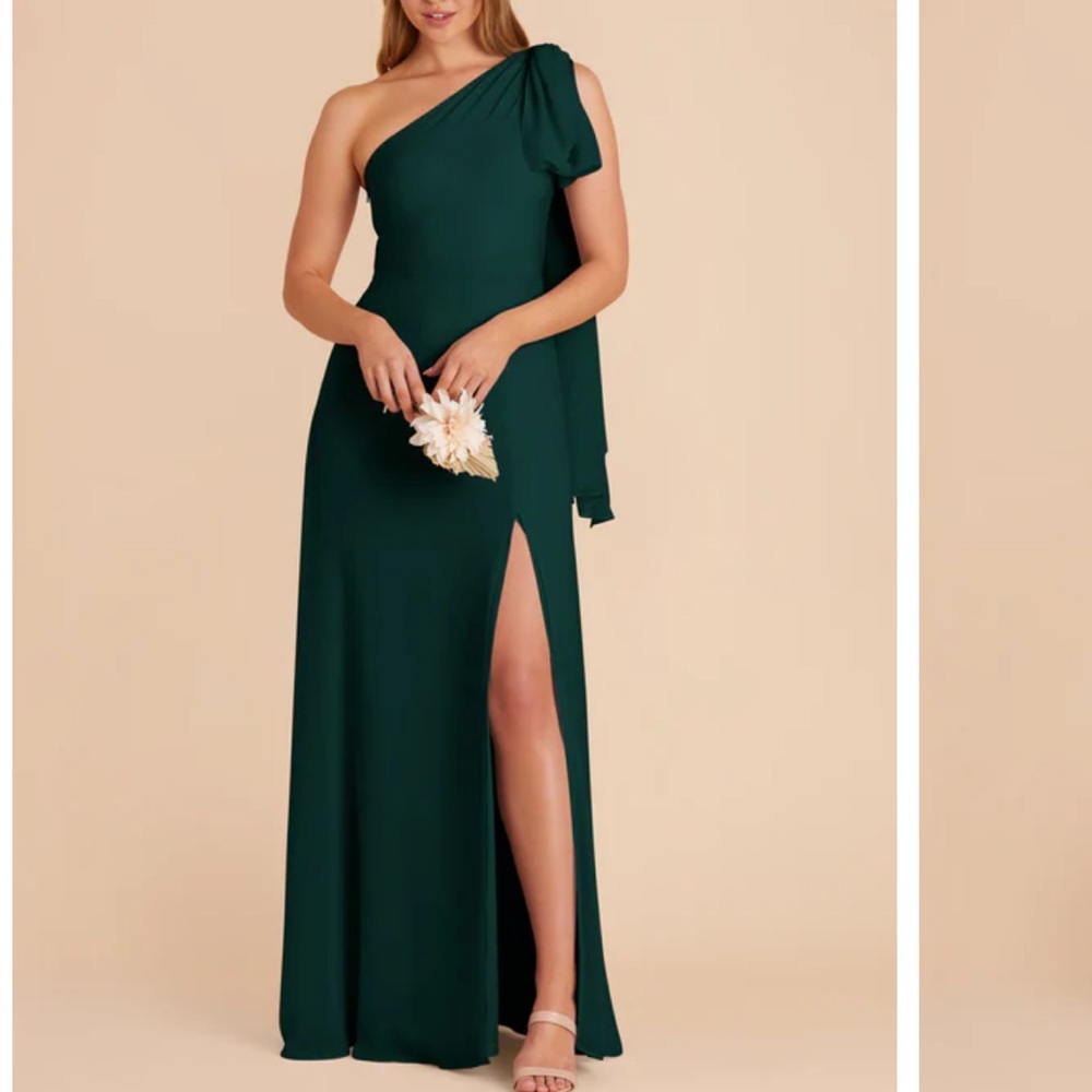 Birdy Grey Size Large Melissa Chiffon Emerald Green Dress Bridesmaid Wedding